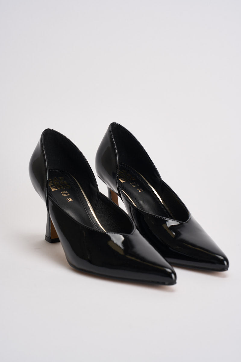 Décolleté donna in vernice nera 3574 NERO CAFFÈ NERO 