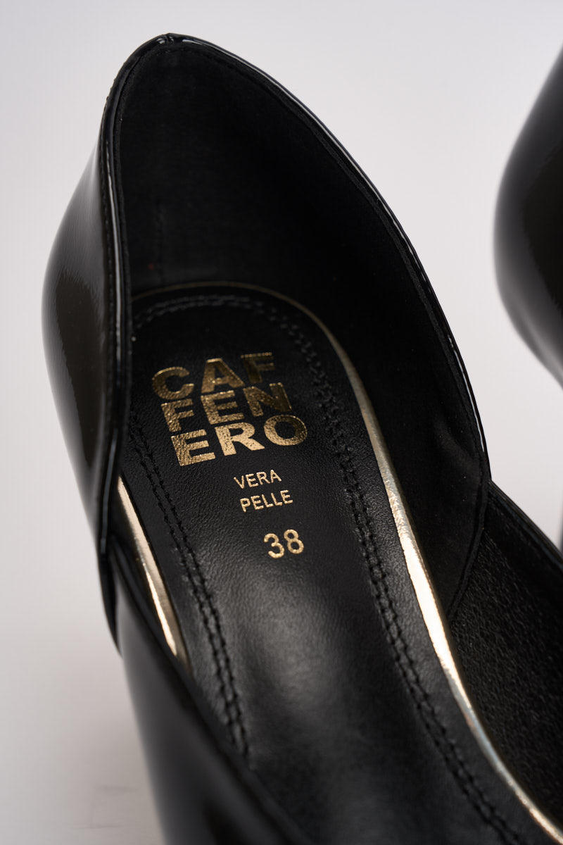 Décolleté donna in vernice nera 3574 NERO CAFFÈ NERO 