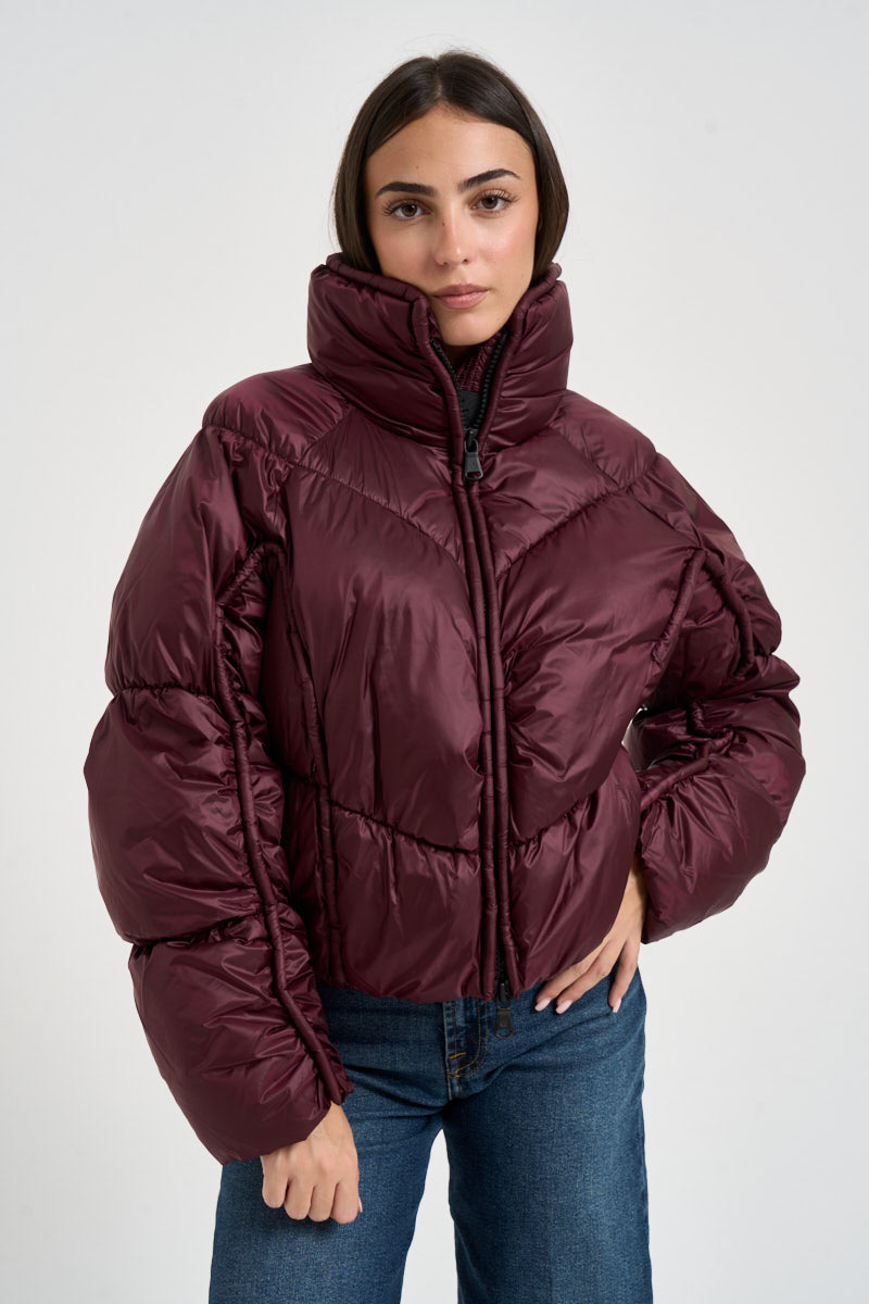 Piumino donna collo alto burgundy G225431W AUB CANADIAN 