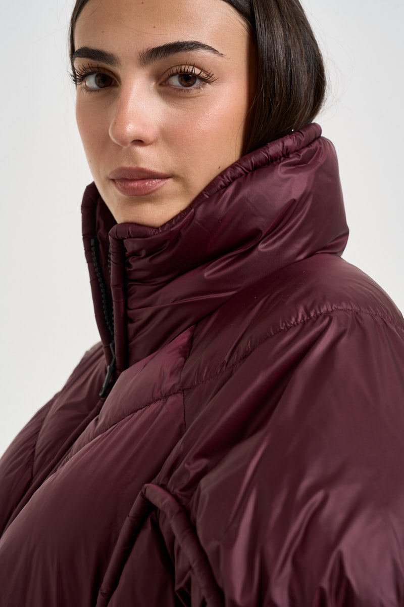 Piumino donna collo alto burgundy G225431W AUB CANADIAN 