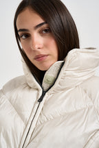 Piumino donna collo alto bianco latte G225431W WHSAN CANADIAN 