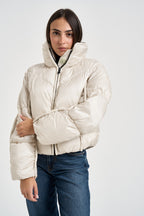 Piumino donna collo alto bianco latte G225431W WHSAN CANADIAN 