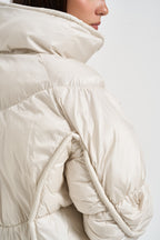 Piumino donna collo alto bianco latte G225431W WHSAN CANADIAN 