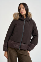 Piumino donna Noralee doppio tessuto marrone G226352WFUR BKCOF CANADIAN 