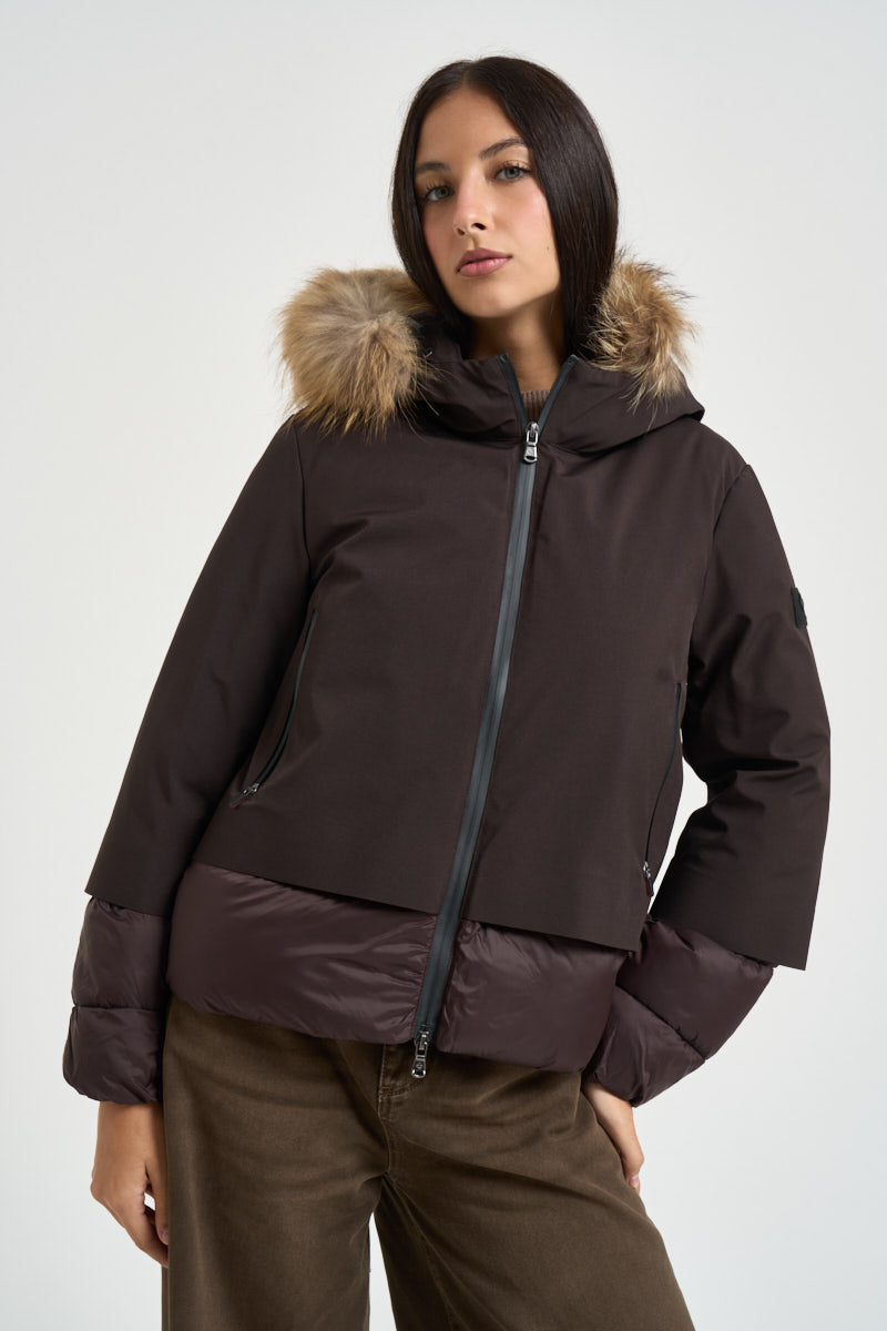 Giacca donna Noralee marrone scuro G226352WFUR BKCOF CANADIAN 
