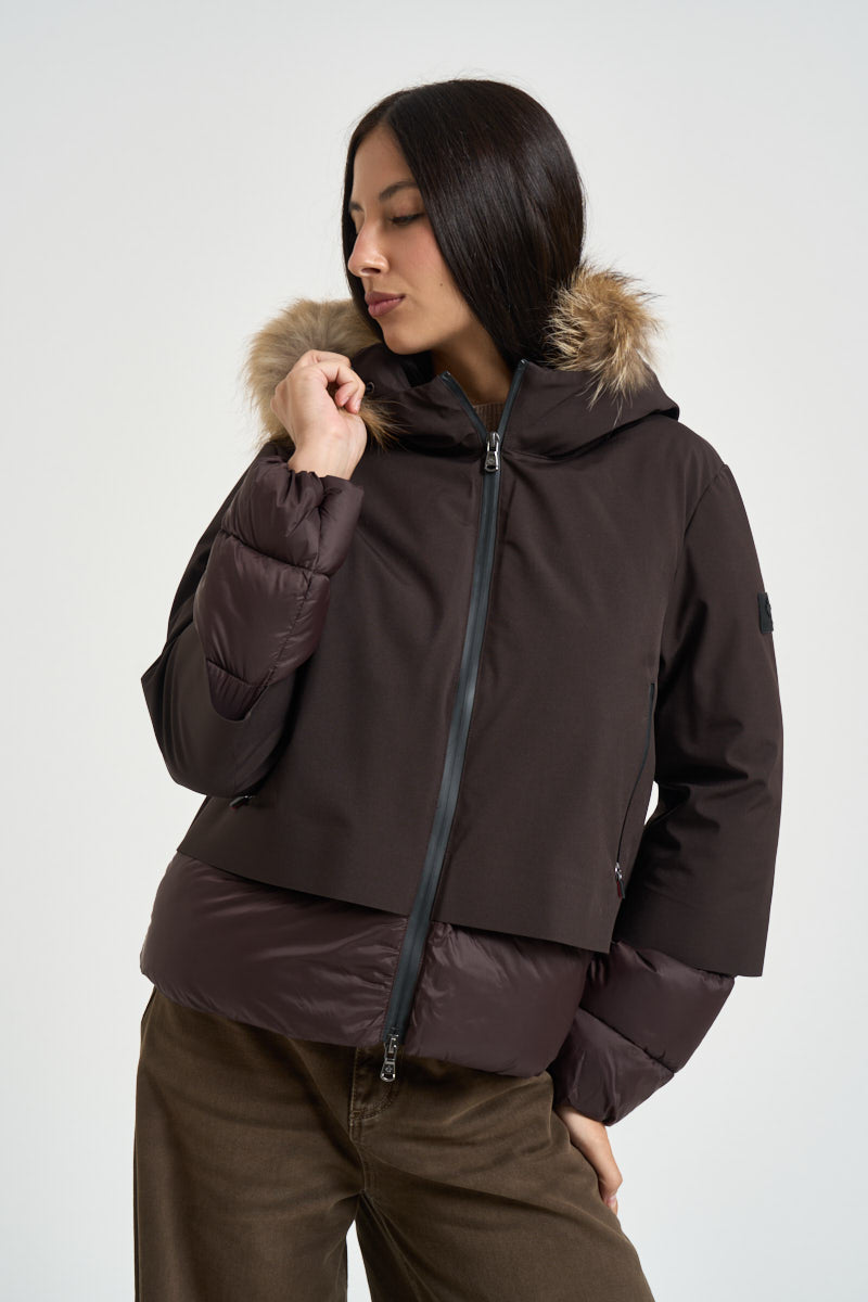 Giacca donna Noralee marrone scuro G226352WFUR BKCOF CANADIAN 