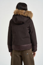 Piumino donna Noralee doppio tessuto marrone G226352WFUR BKCOF CANADIAN 