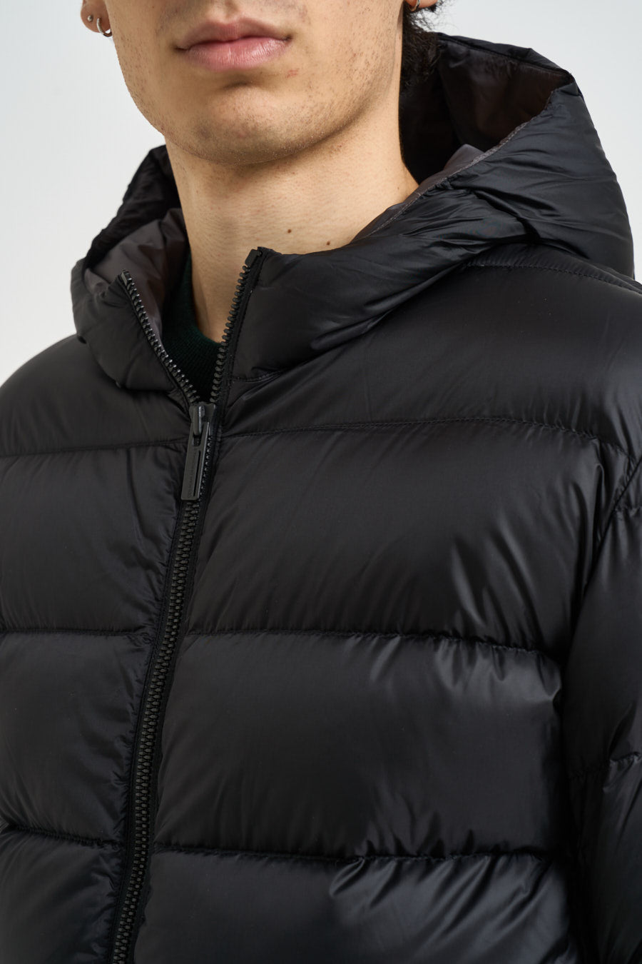 Piumino uomo con cappuccio nero 12000007 3JQ99 COLMAR 