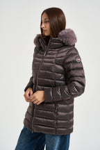 Piumino donna lungo melanzana 22000033E 2YO787 COLMAR 