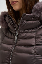 Piumino donna lungo melanzana 22000033E 2YO787 COLMAR 