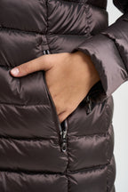 Piumino donna lungo melanzana 22000033E 2YO787 COLMAR 
