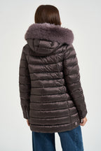 Piumino donna lungo melanzana 22000033E 2YO787 COLMAR 