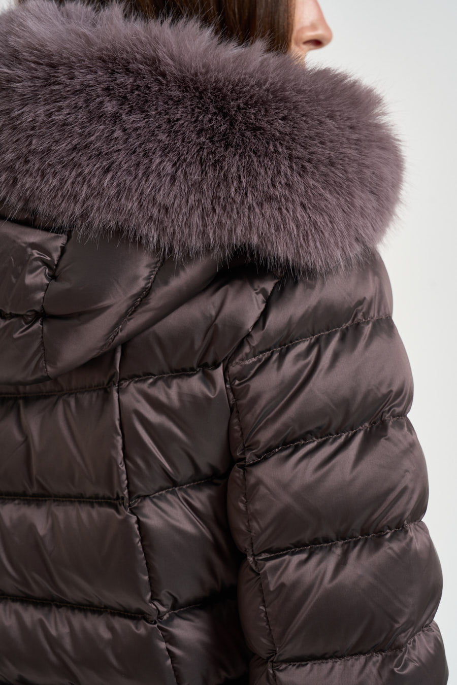 Piumino donna lungo melanzana 22000033E 2YO787 COLMAR 