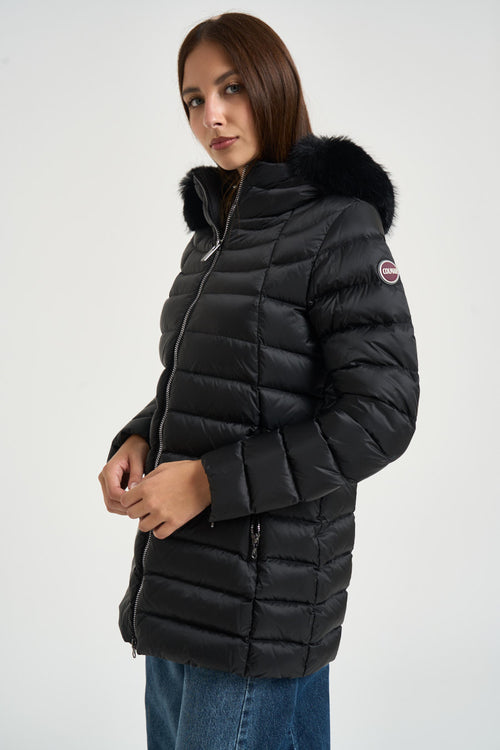 Piumino donna lungo nero - 2
