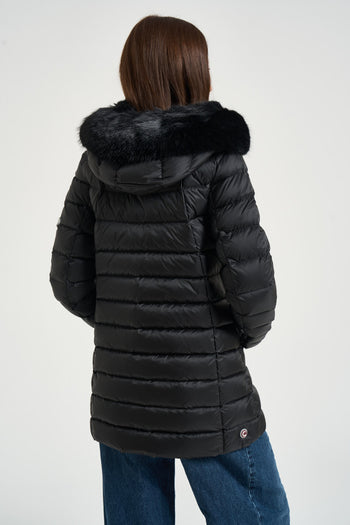 Piumino donna lungo nero - 5
