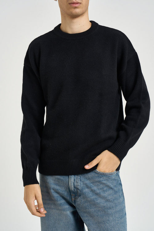 Maglia uomo girocollo nera - 1