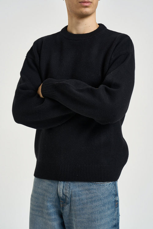 Maglia uomo girocollo nera - 2