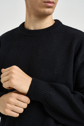 Maglia uomo girocollo nera - 3