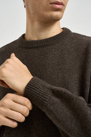 Maglia uomo girocollo marrone - 3