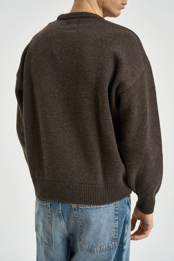 Maglia uomo girocollo marrone - 4