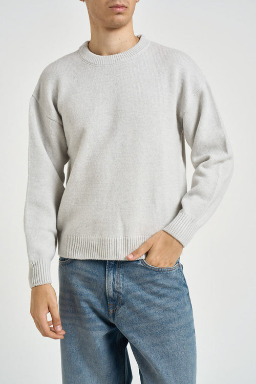 Maglia uomo girocollo grigio chiaro - 1