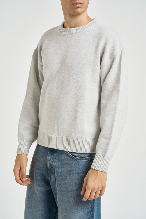 Maglia uomo girocollo grigio chiaro - 2
