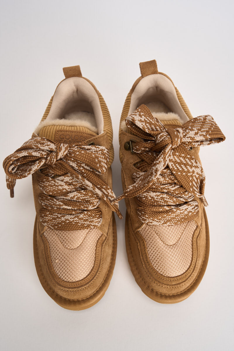 Sneakers donna Miwo cammello YW261 TAN COLORS OF CALIFORNIA 