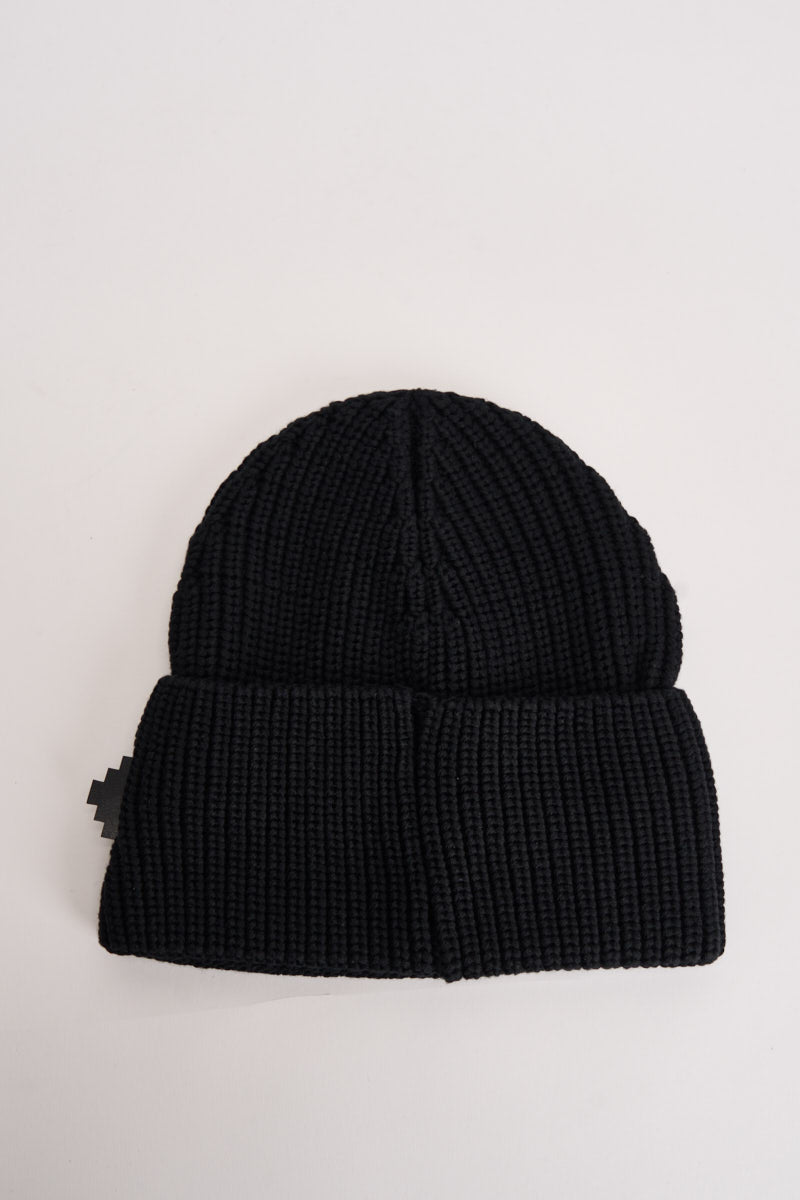 Berretto uomo a costine nero CP00CMN0025 BLACKOFFWHITE COUNTY OF MILAN 