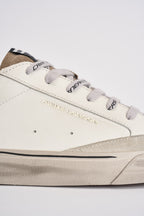 Sneakers uomo bianche e vinaccia 10051 10 CRIME LONDON 
