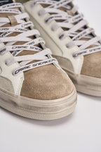 Sneakers uomo bianche e vinaccia 10051 10 CRIME LONDON 