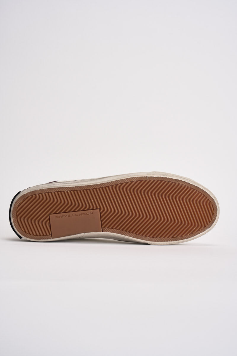 Sneakers uomo bianche e vinaccia 10051 10 CRIME LONDON 