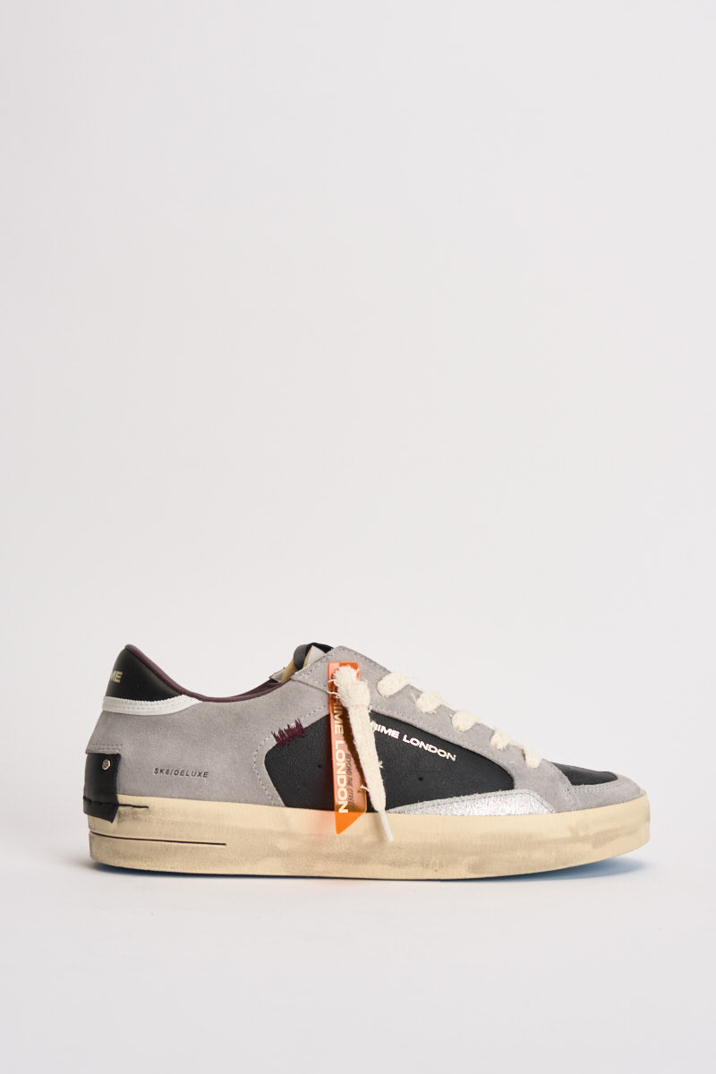 Sneakers uomo lacci sfrangiati grigie e nere 10104 30 CRIME LONDON 
