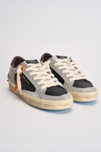 Sneakers uomo lacci sfrangiati grigie e nere 10104 30 CRIME LONDON 