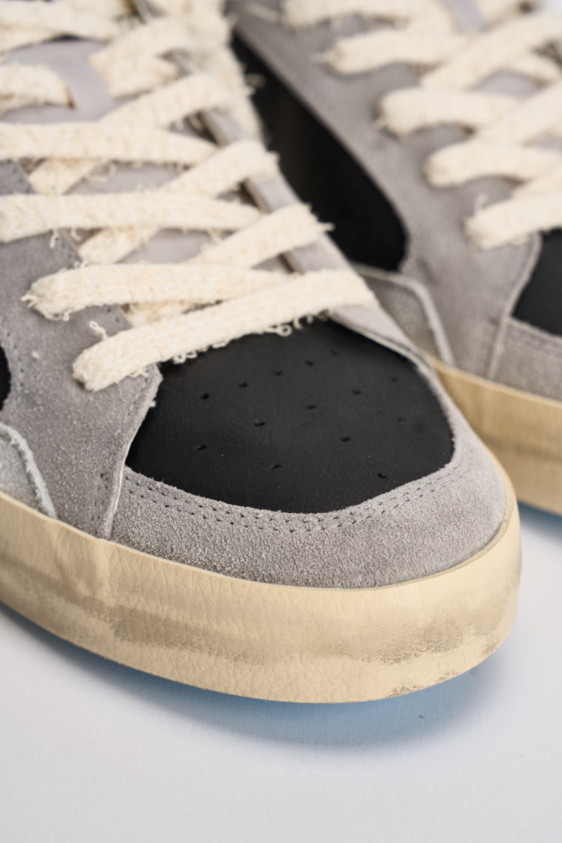 Sneakers uomo lacci sfrangiati grigie e nere 10104 30 CRIME LONDON 
