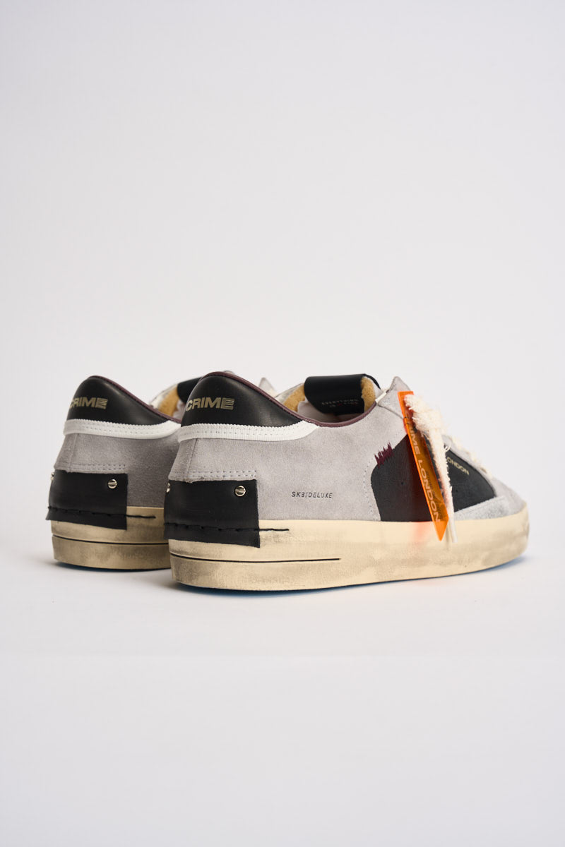 Sneakers uomo lacci sfrangiati grigie e nere 10104 30 CRIME LONDON 