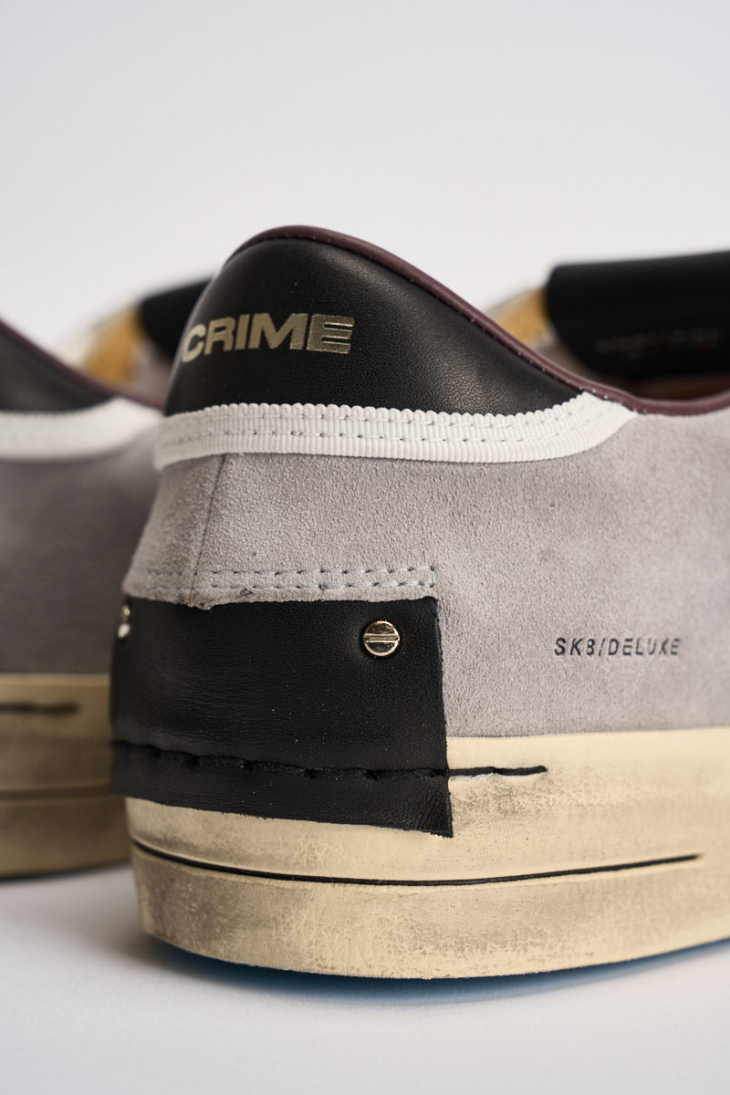 Sneakers uomo lacci sfrangiati grigie e nere 10104 30 CRIME LONDON 