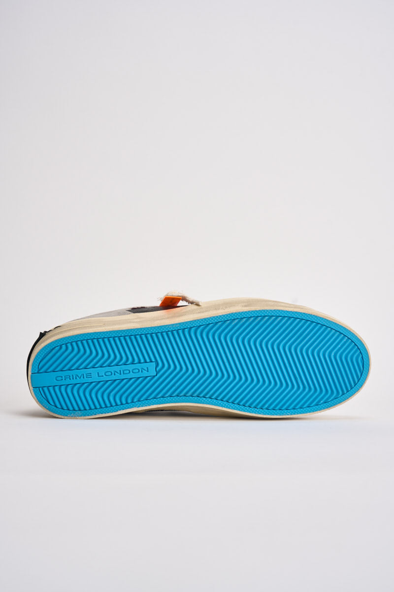 Sneakers uomo lacci sfrangiati grigie e nere 10104 30 CRIME LONDON 