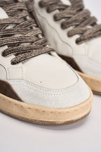 Sneakers uomo bianche e marroni 10200 10 CRIME LONDON 