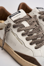 Sneakers uomo bianche e marroni 10200 10 CRIME LONDON 