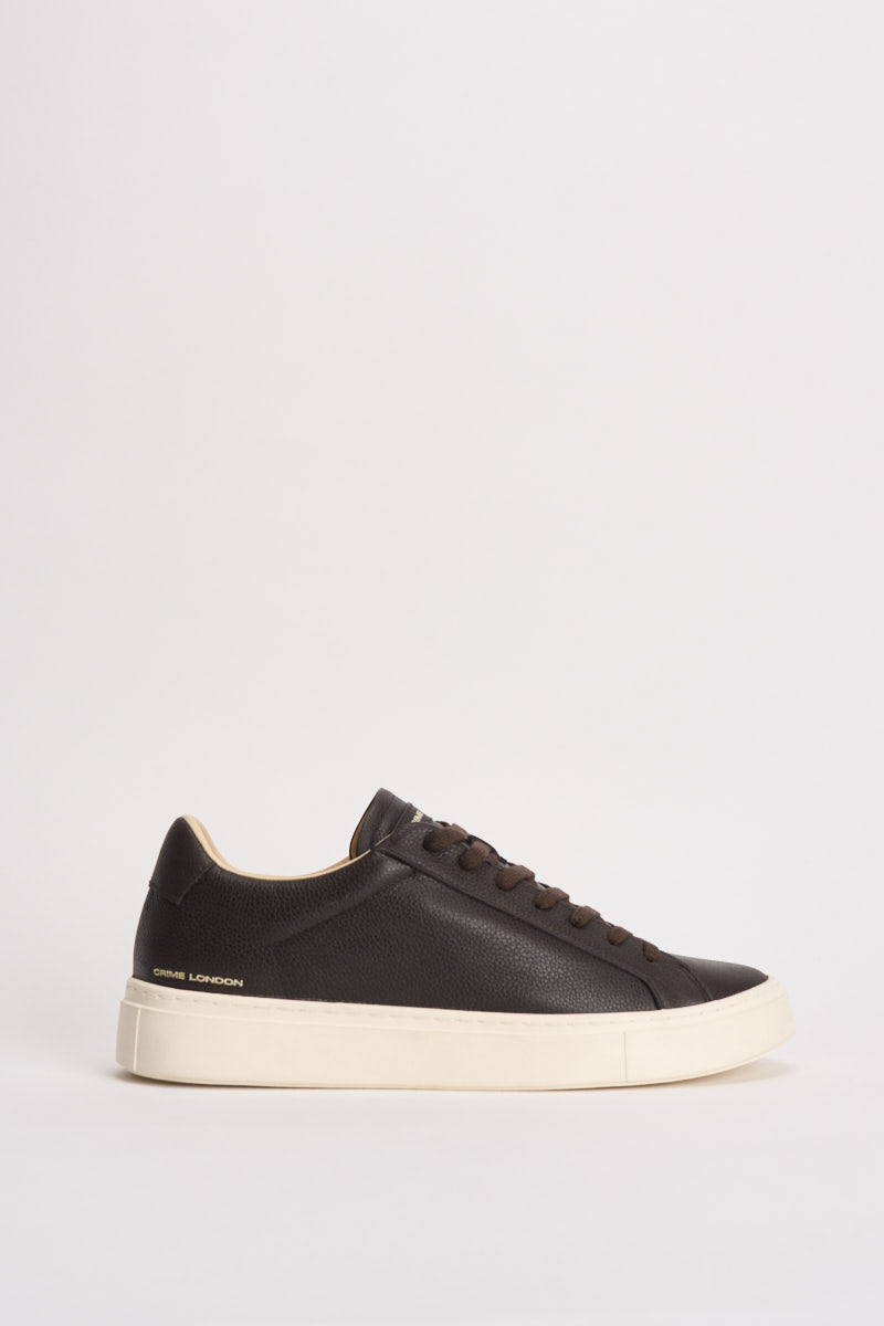 Sneakers uomo effetto martellato marrone scuro 10906 60 CRIME LONDON 