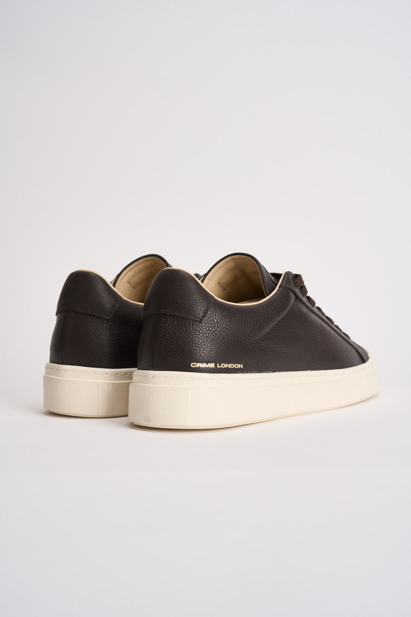 Sneakers uomo effetto martellato marrone scuro 10906 60 CRIME LONDON 