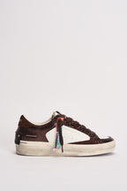 Sneakers donna bianche e marroni 23103 60 CRIME LONDON 