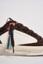 Sneakers donna bianche e marroni 23103 60 CRIME LONDON 