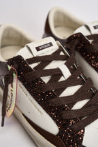 Sneakers donna bianche e marroni 23103 60 CRIME LONDON 