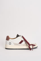 Sneakers uomo Court 2.0 bianche e bordeaux M451 C2VNWX D.A.T.E. 