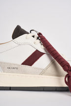Sneakers uomo Court 2.0 bianche e bordeaux M451 C2VNWX D.A.T.E. 