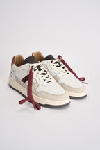Sneakers uomo Court 2.0 bianche e bordeaux M451 C2VNWX D.A.T.E. 
