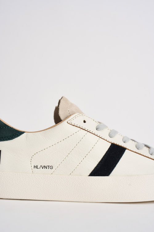 Sneakers uomo bianche e verde scuro - 2