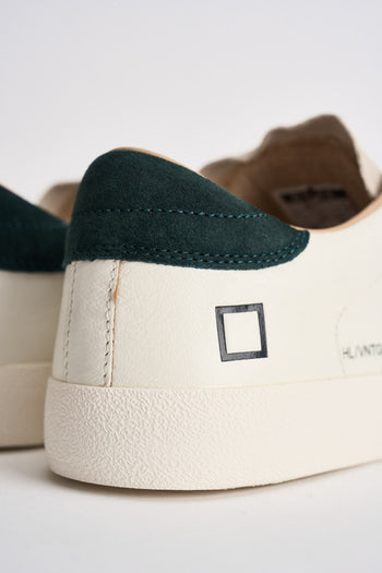 Sneakers uomo bianche e verde scuro - 6