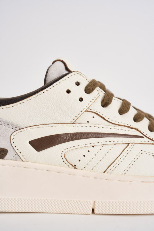 Sneakers uomo bianche e marroni - 2